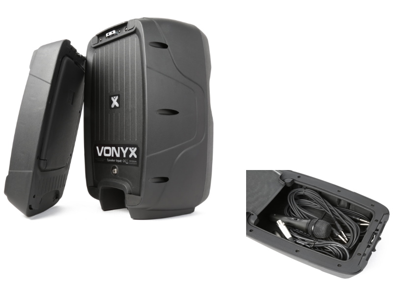 Vonyx PSS302 -- Set portatil 10". USB-SD-Mp3 y bluetooth con tripodes.