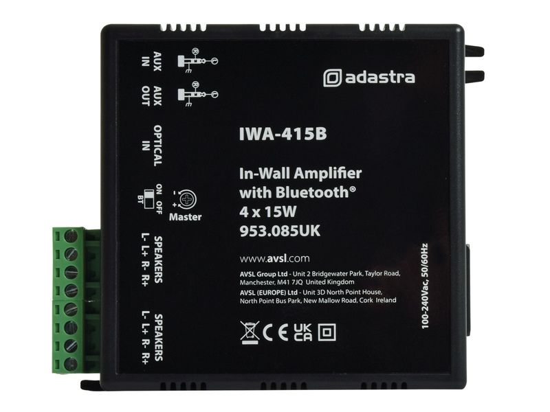 AD 953085 Adastra IWA415B. Amplificador de pared con bluetooth personalizado.