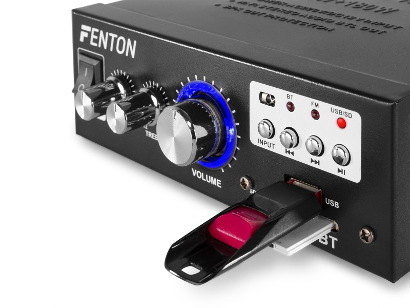 Fenton AV360BT Mini amplificador con Bluetooth/FM/SD/USB/MP3  Audio Oferta  - Tienda on line de sonido y efectos de iluminación