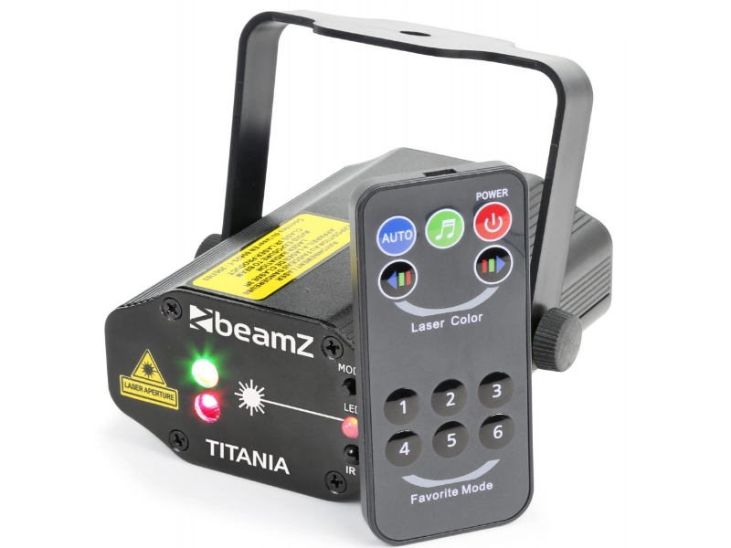 BeamZ Titania  laser doble 200mW RG Gobo IRC