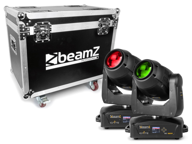 BZ 150373 BeamZ IGNITE180B -- 2 Cabezas Movil beam LED con Flycase