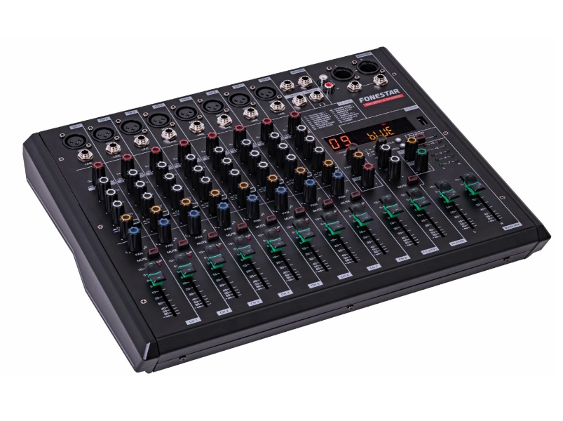 Fonestar Mix- 8 Pro-- Mezclador de directo 8 canales- 2 salidas