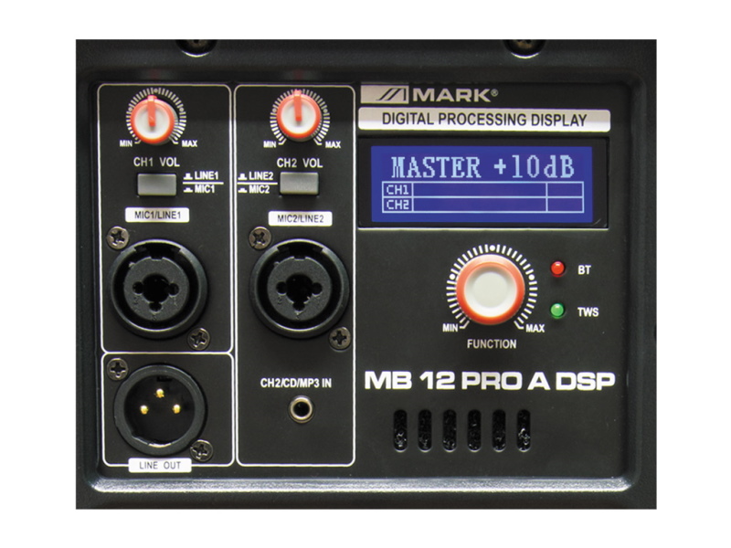 Mark MB12 Pro A DSP MKII---  Altavoz Biamplificado con DSP 12" Bluetooth
