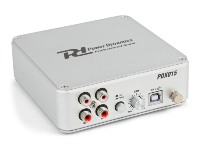 Power Dynamics PDX015-- Pre amplificador de Phono con Software