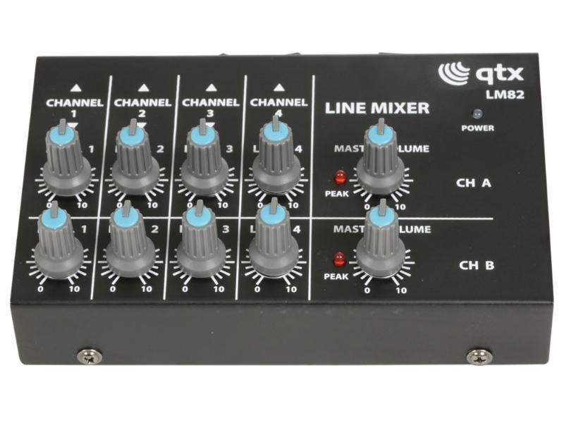 QTX LM82 -- Mini mezclador 8 lineas