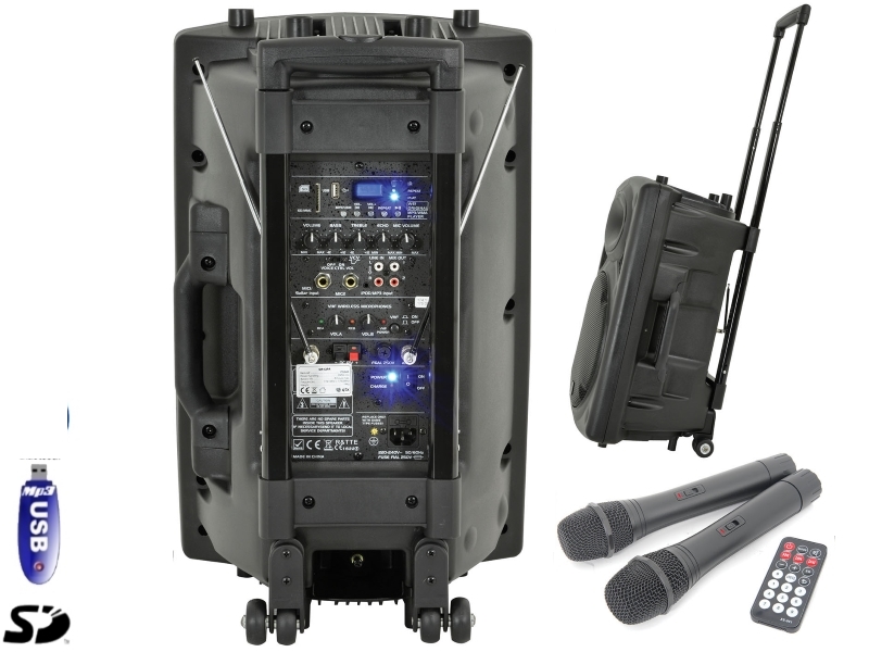 QTX Qr15PA BT -- Equipo portatil de sonido 15" Bluetooth