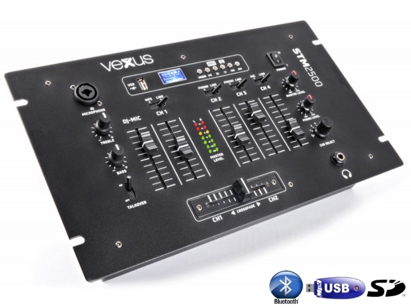 Vexus STM2500 Mezclador 5C USB Mp3. Bluetooth