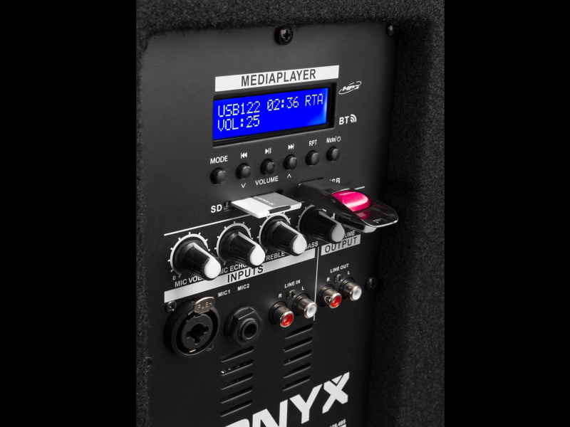 Vonyx CVB 212 PA-- Altavoz doble 12" amplificado USB bluetooth