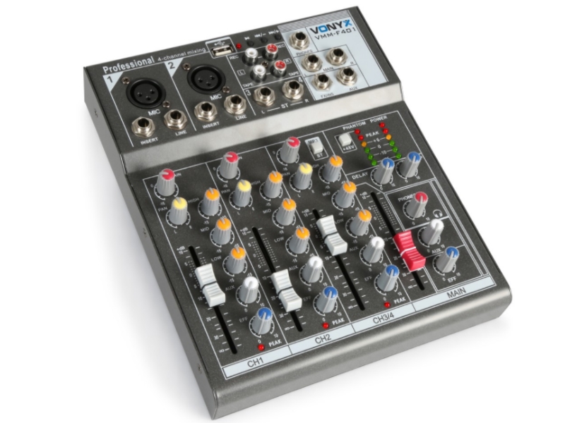 Vonyx VMM-F401 Mezclador Musicos 4 canales