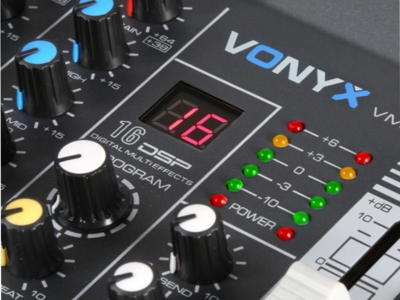 Vonyx VMM-K402 Mezclador de directo 4 canales con DSP