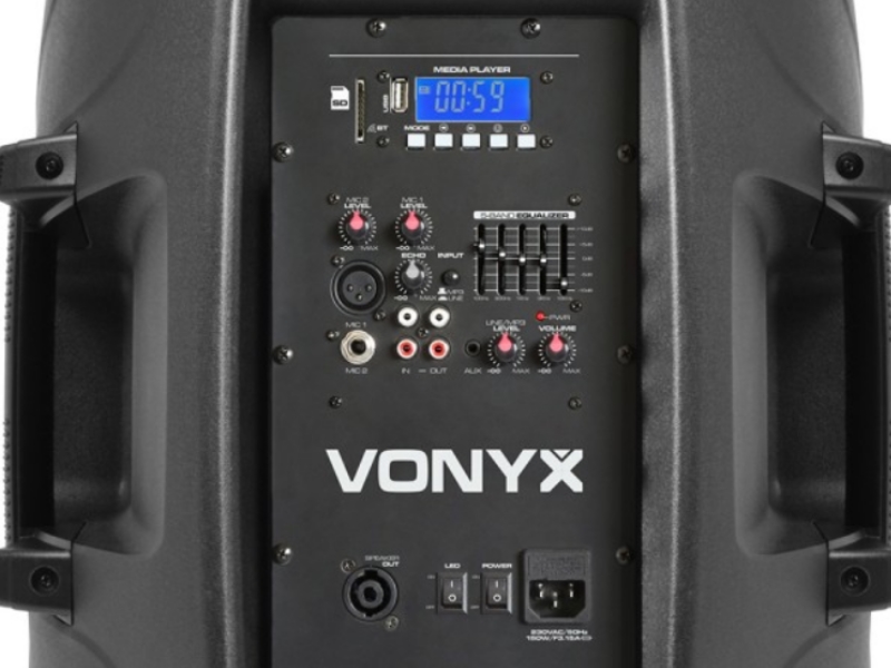 Vonyx VPS152A Conjunto de altavoces Plug & Play de 1000W con