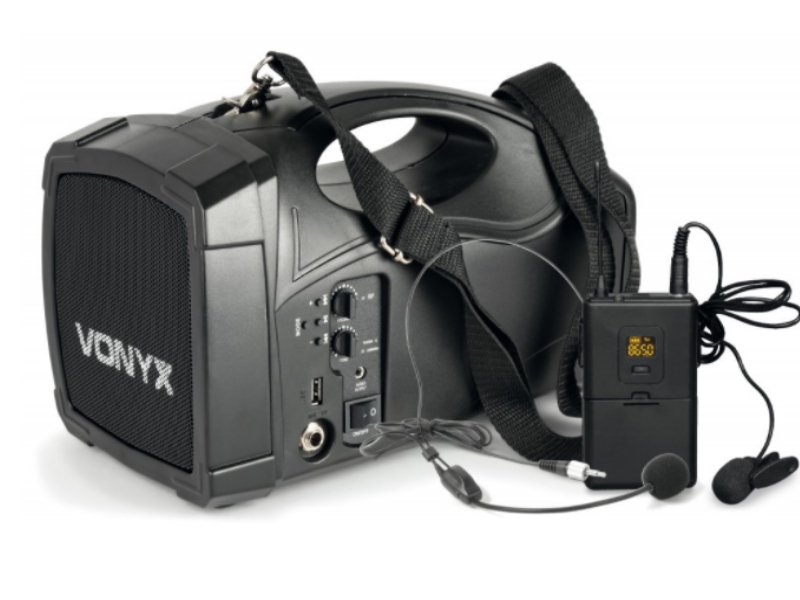 Vonyx ST012 Megafono con micro inalambrico UHF y bateria