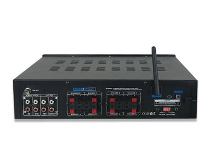 ASPX120-4ZV Amplificador Sonido Ambiental de 4 Zonas con Reproductor  Bluetooth y USB American Sound - Audiocustom