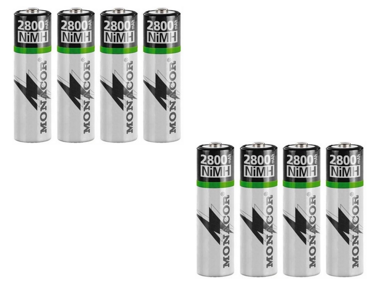 Monacor NIMH-2800/4  2 Pack 4 baterias recargables