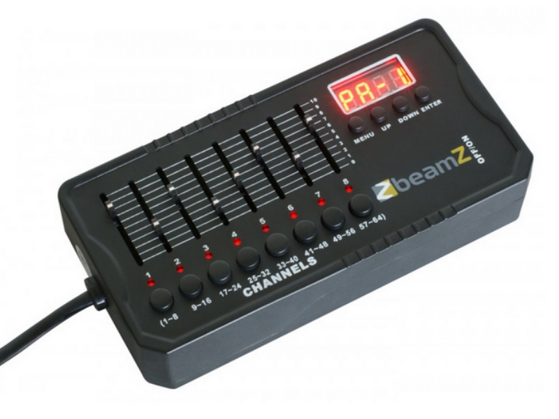 BZ 154065 BeamZ DMX 512 mini control a bateria