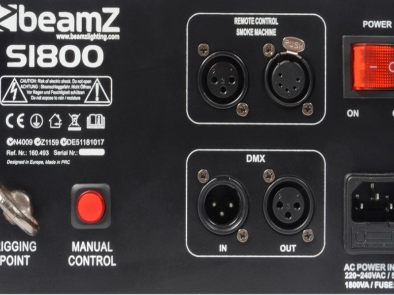 BeamZ S1800 Maquina de humo DMX- vertical/Horizontal