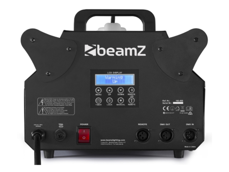 Beamz S3500 -- Maquina de humo profesional DMX