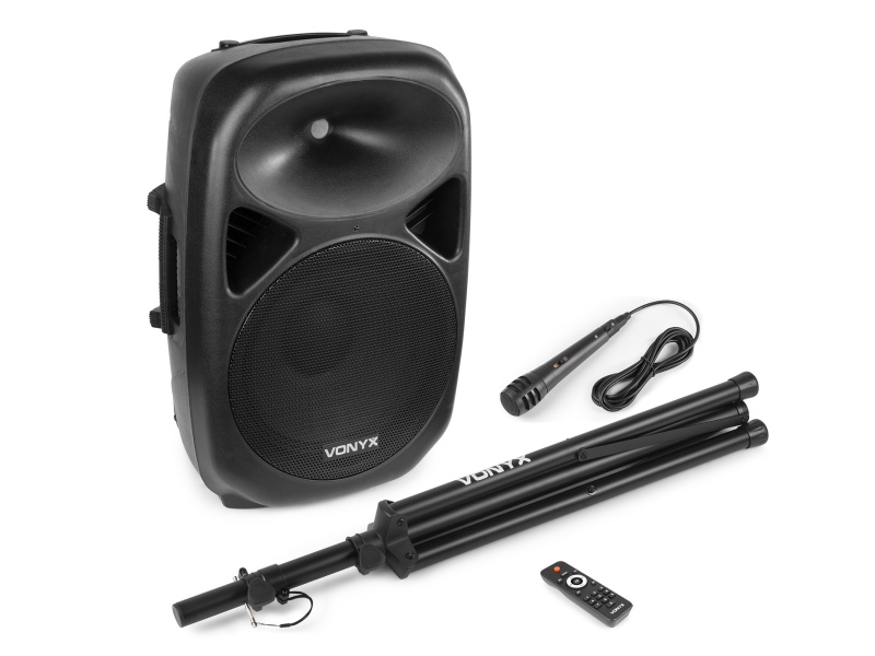 Vonyx VPS122A Set Plug & Play 800W con tripodes  Audio Oferta - Tienda on  line de sonido y efectos de iluminación