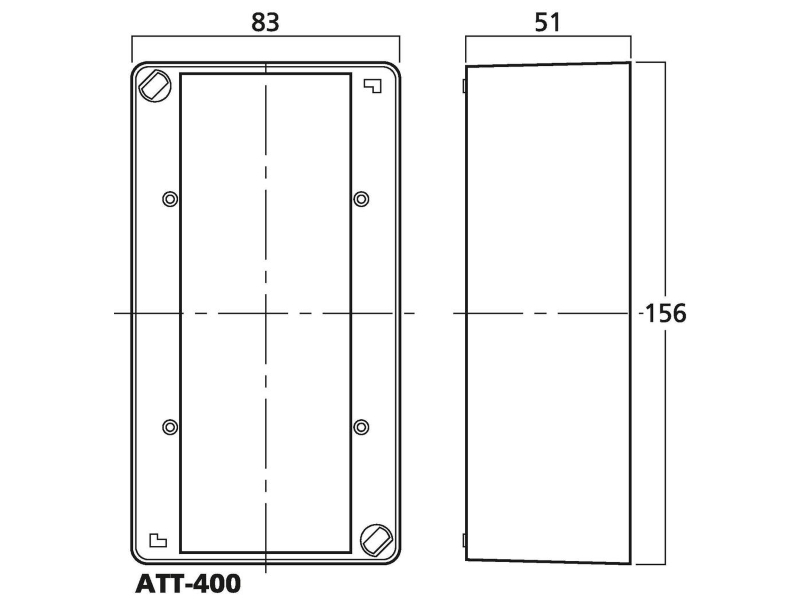 Monacor ATT-400 -- marco para selector ATT-412PEU