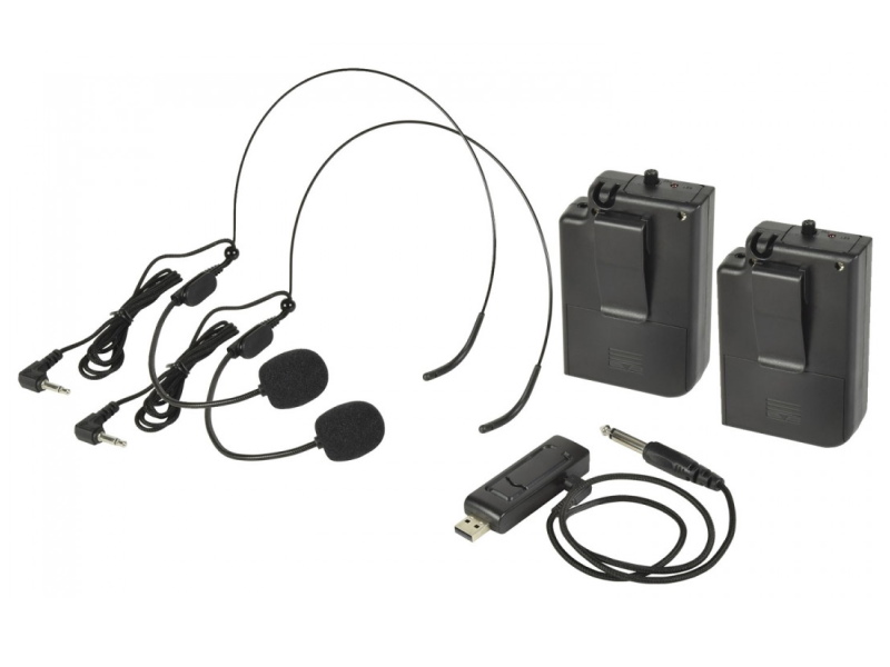 QTX U-mic doble diadema-  Doble Sistema inalambrico USB