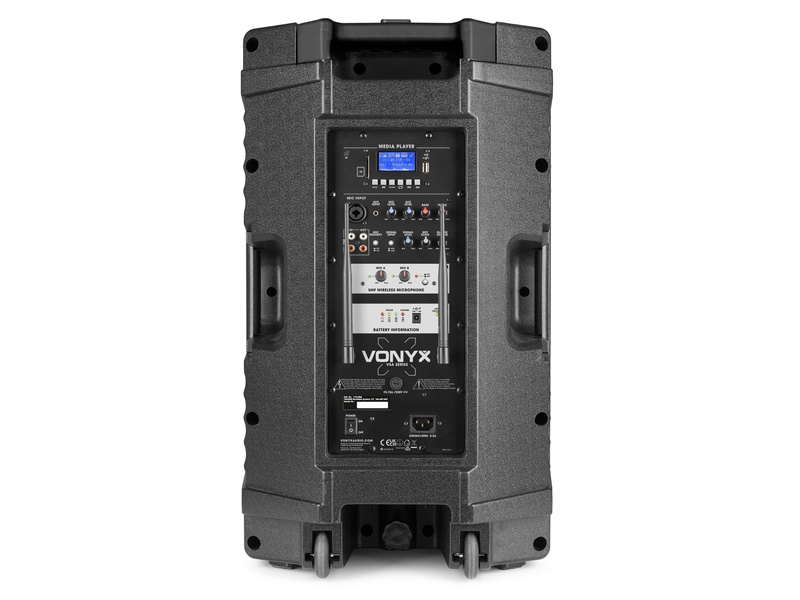  VONYX VSA500 - Sistema completo de altavoces activos PA  portátil de 12 pulgadas, altavoz Bluetooth grande con batería, incluye 2  micrófonos inalámbricos, altavoz PA alimentado, batería recargable y  Bluetooth, 800 W : Instrumentos Musicales